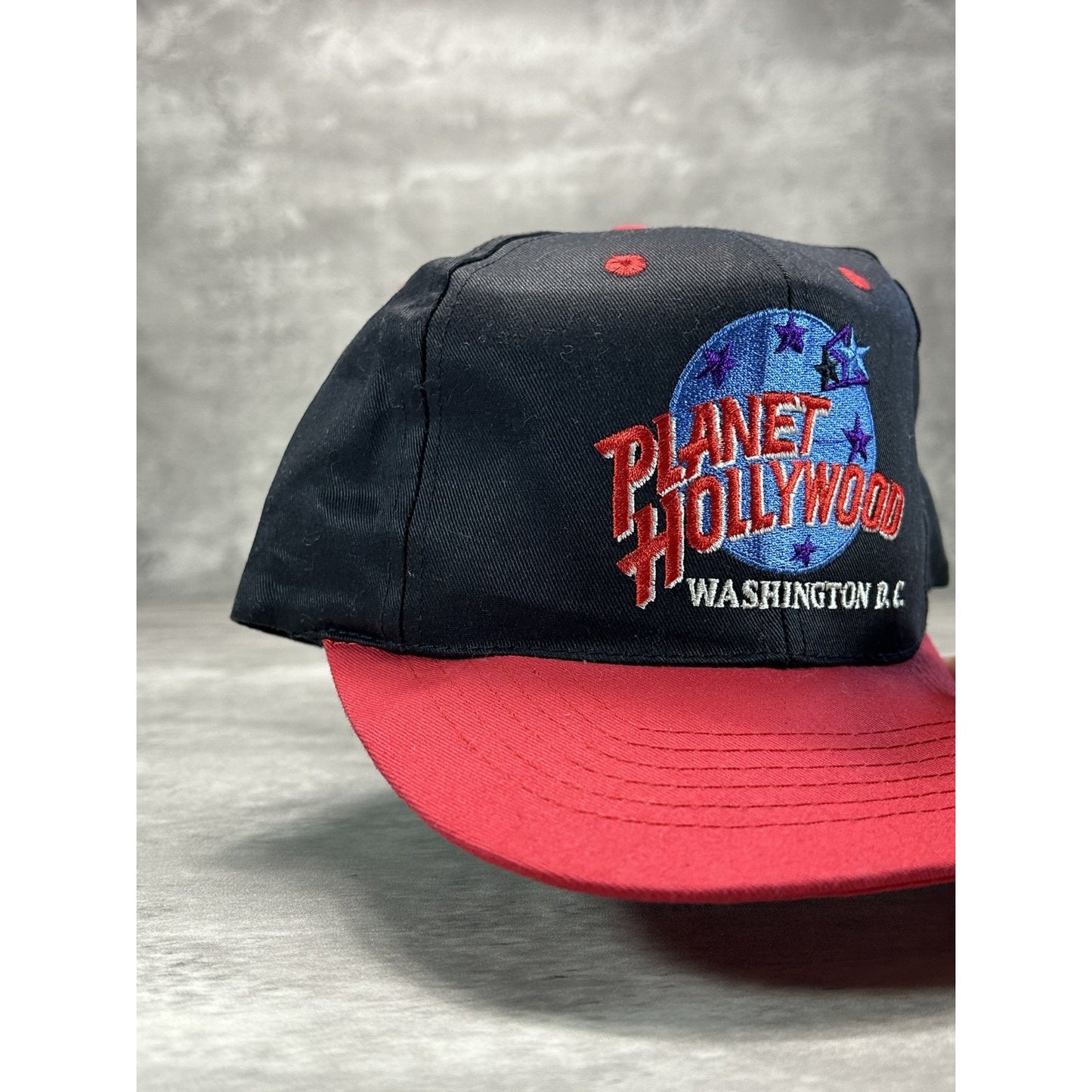 Vintage 90s Planet Hollywood Embroidered Logo Destination Snapback Hat OSFA