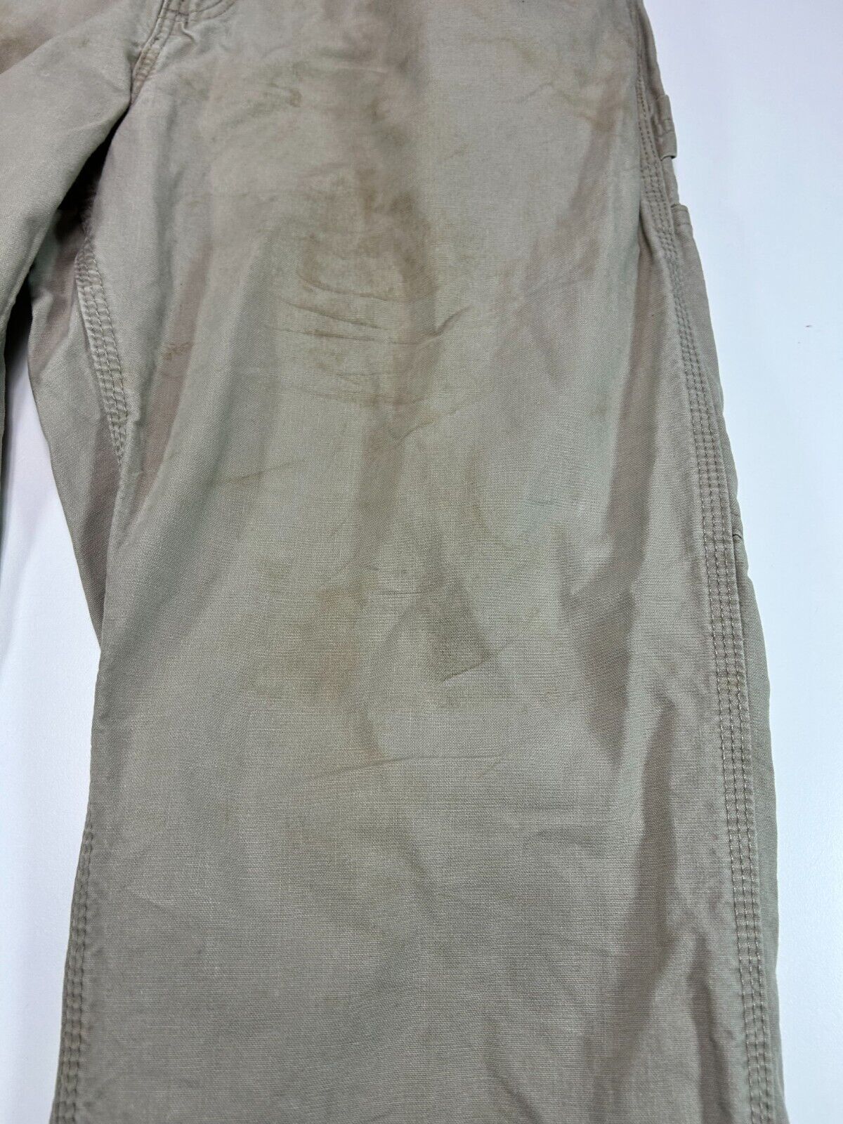 Vintage Carhartt Canvas Workwear Carpenter Pants Size 31W Tan