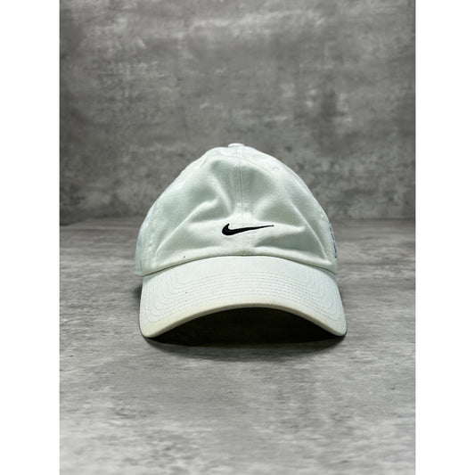 Vintage 2000s Nike Embroidered Mini Swoosh Strapback Hat OSFA White