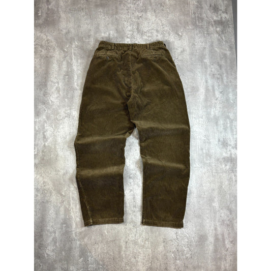 Vintage 90s Polo Ralph Lauren Corduroy Trouser Pants Size 33 Green