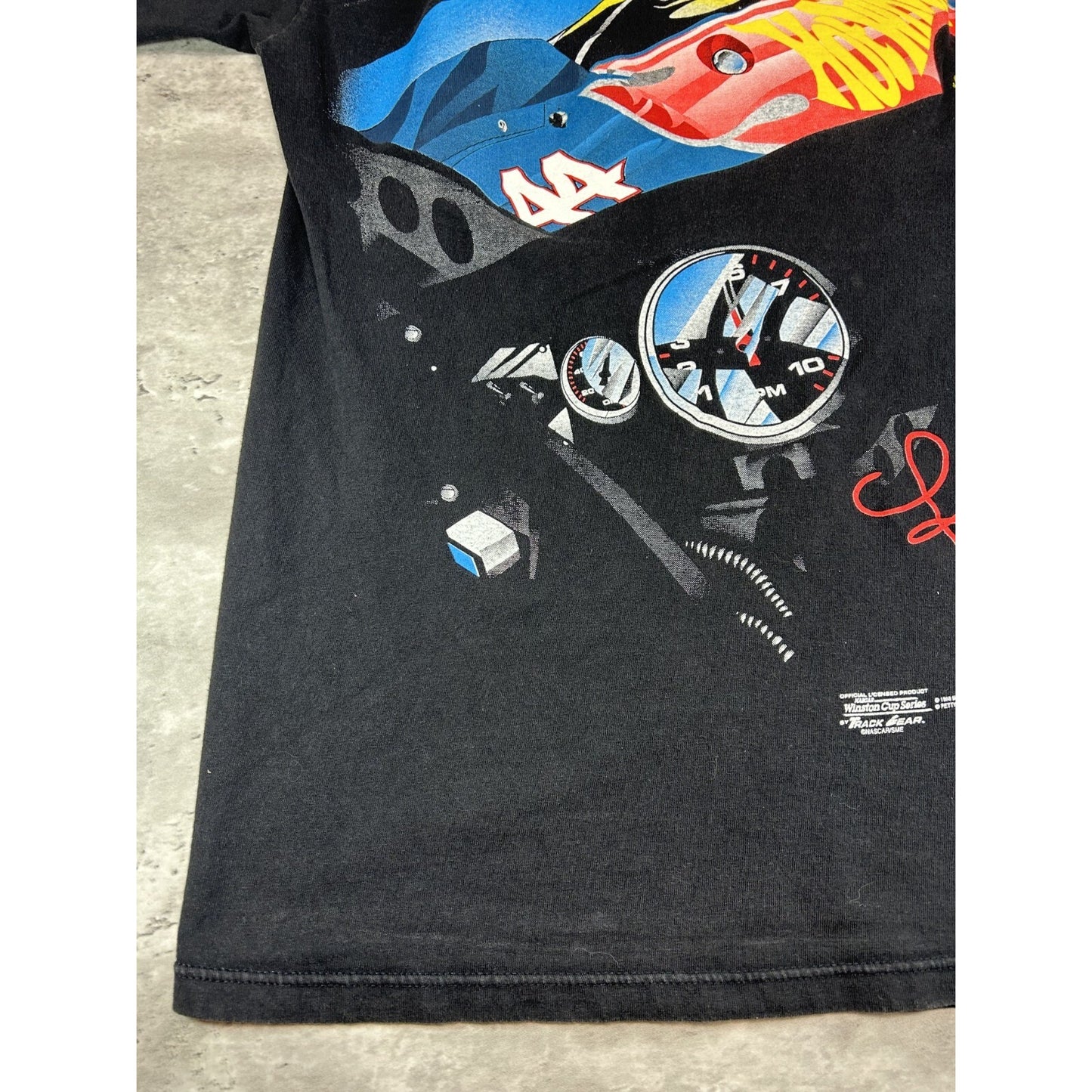Vintage 1998 Kyle Petty Hot Wheels Racing Nascar All Over Print T-Shirt Sz Large