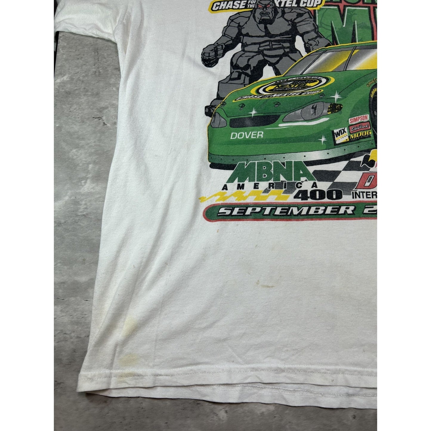 Vintage 2004 The Monster Mile Nascar Nextel Cup Series T-Shirt Size XL White