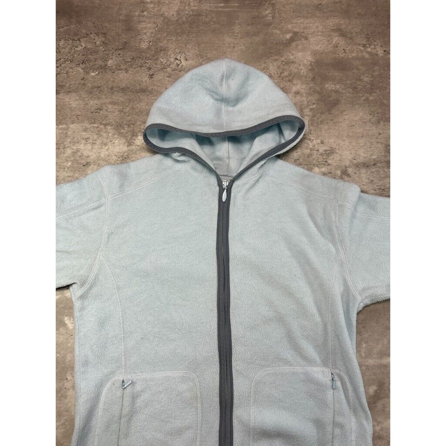 Vintage Womens Nike Embroidered Fleece Full Zip Hooded Sweatshirt Size Medium