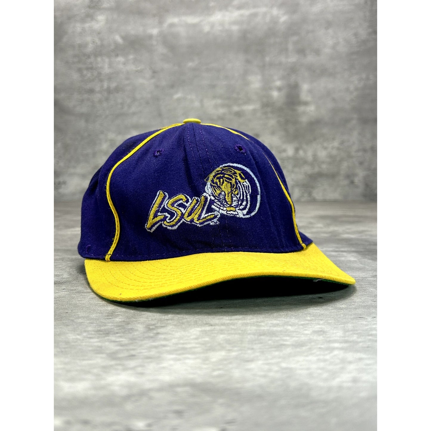 Vintage 90s LSU Tigers NCAA Embroidered Collegiate Snapback Hat YOUTH OSFA