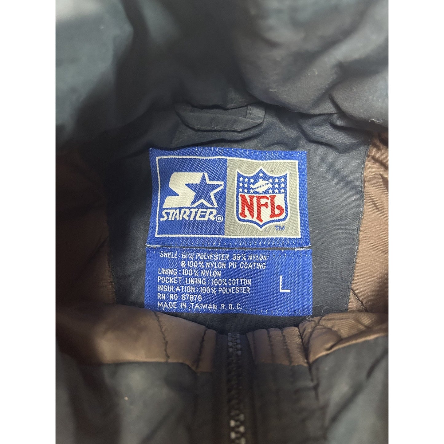Vintage 90s Cleveland Browns NFL Embroidered Full Zip Starter Jacket Size Large