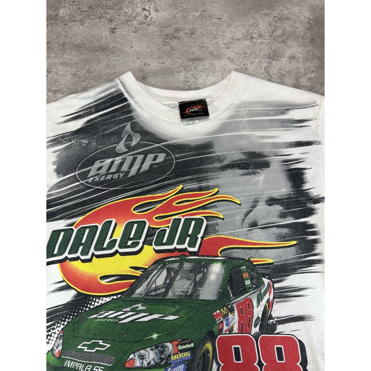 VTG Dale Earnhardt Jr Amp Racing Nascar All Over Print T-Shirt Sz YOUTH Medium