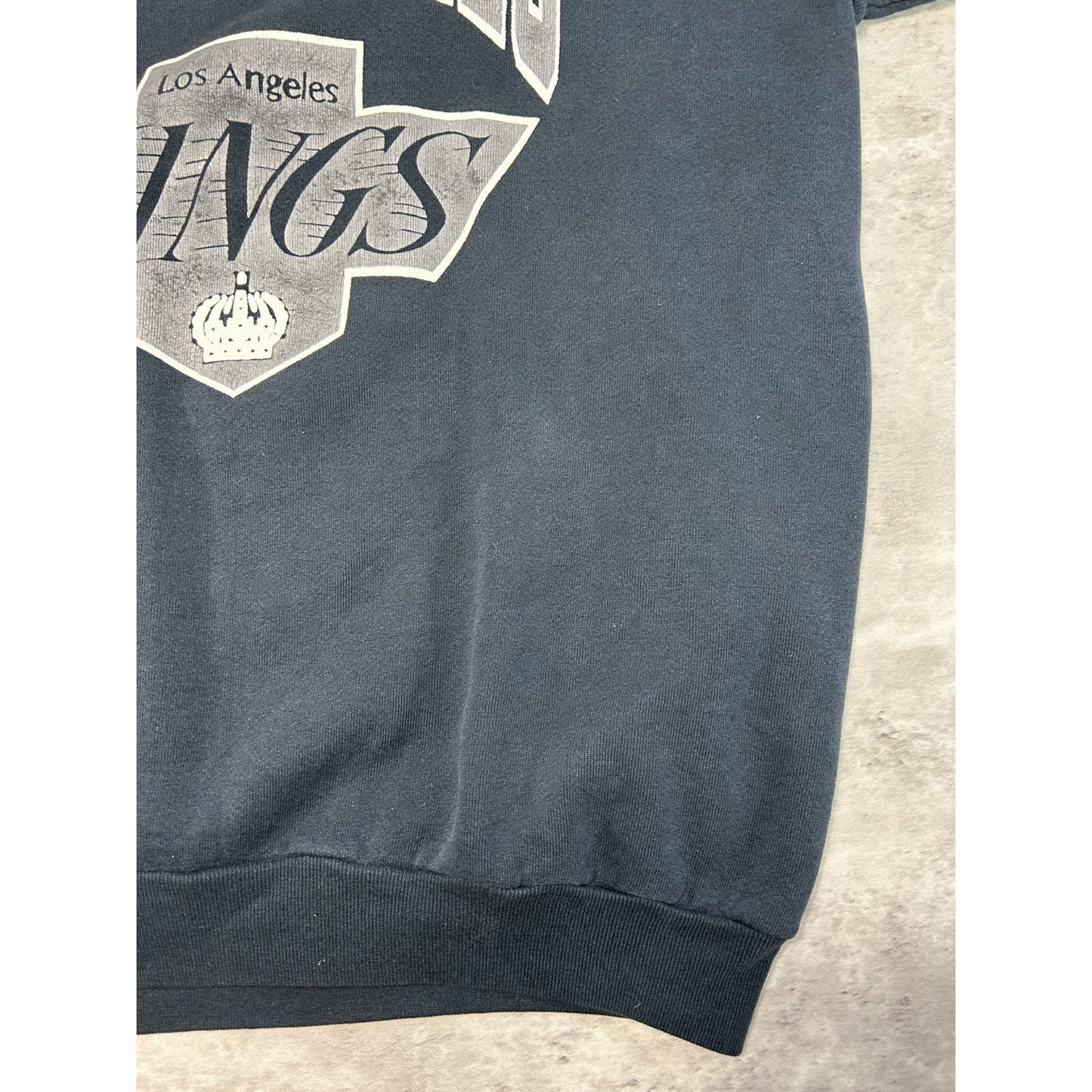 Vintage 90s Los Angeles Kings NHL Graphic Spellout Logo Sweatshirt Size XL