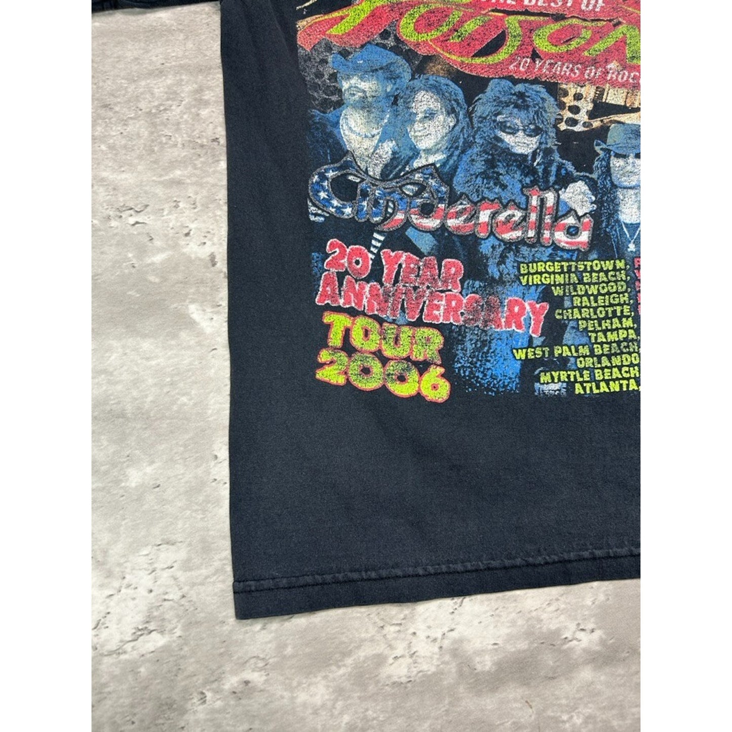 Vintage 2006 Poison 20th Anniversary Tour Rock Music Tour Graphic T-Shirt Size Medium