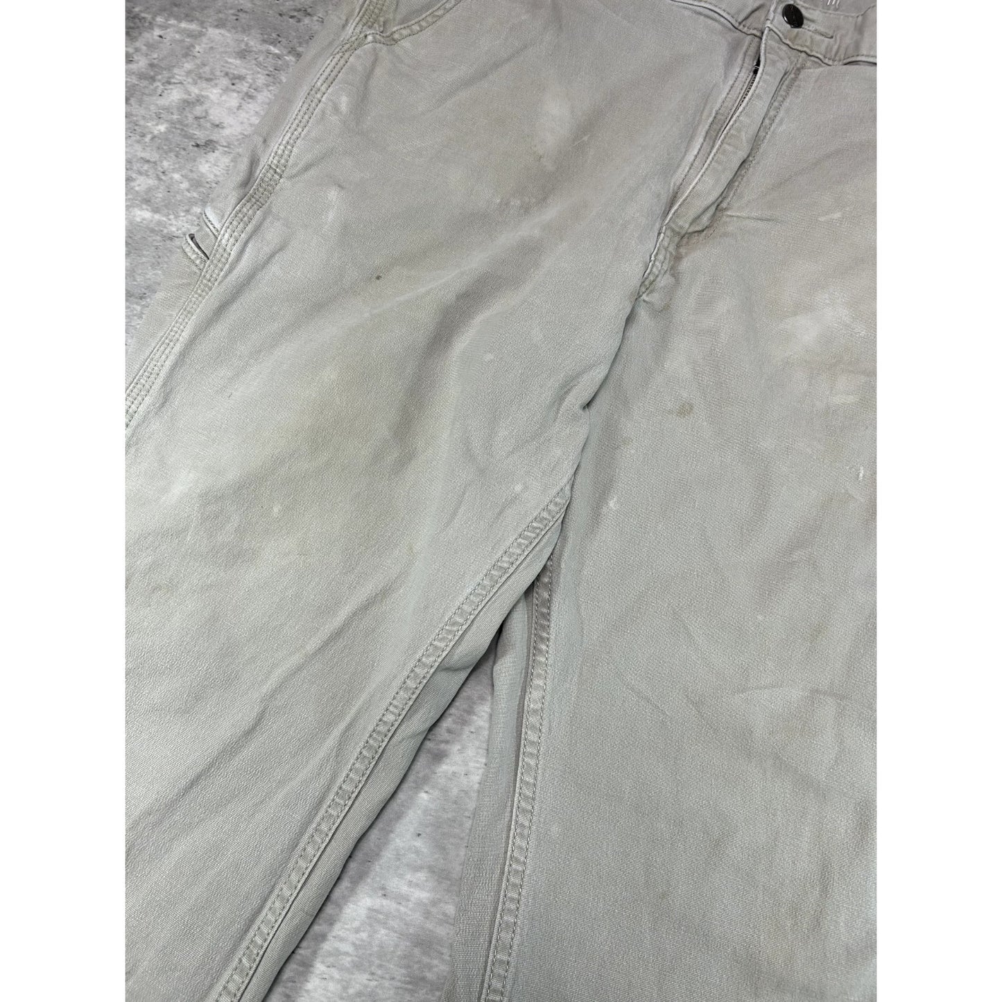 Carhartt Relaxed Fit Canvas Work Wear Five Pocket Pants Size 37W Beige