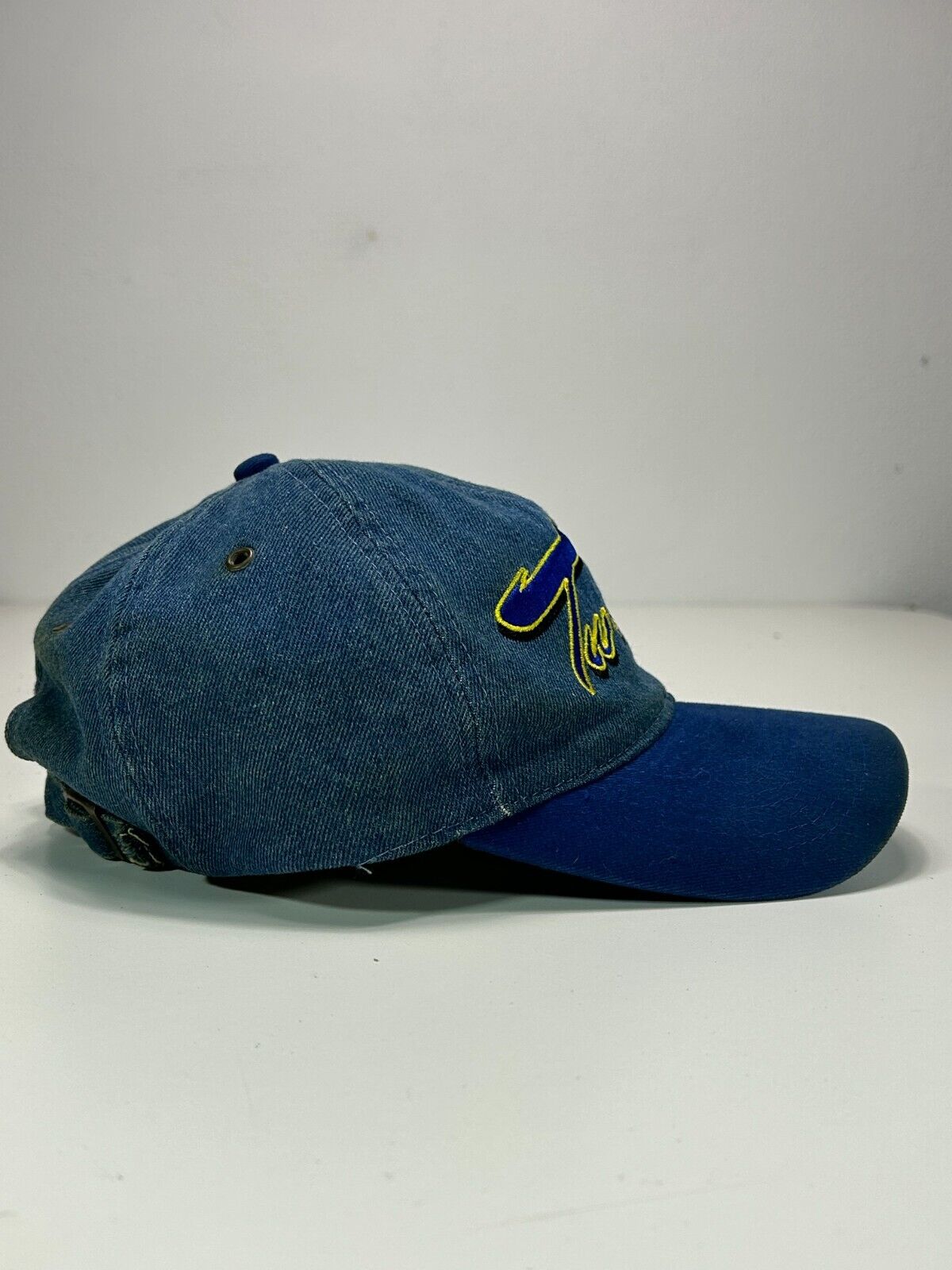 Vintage 2000 Looney Tunes Tweety Embroidered Denim Strapback Hat OSFA