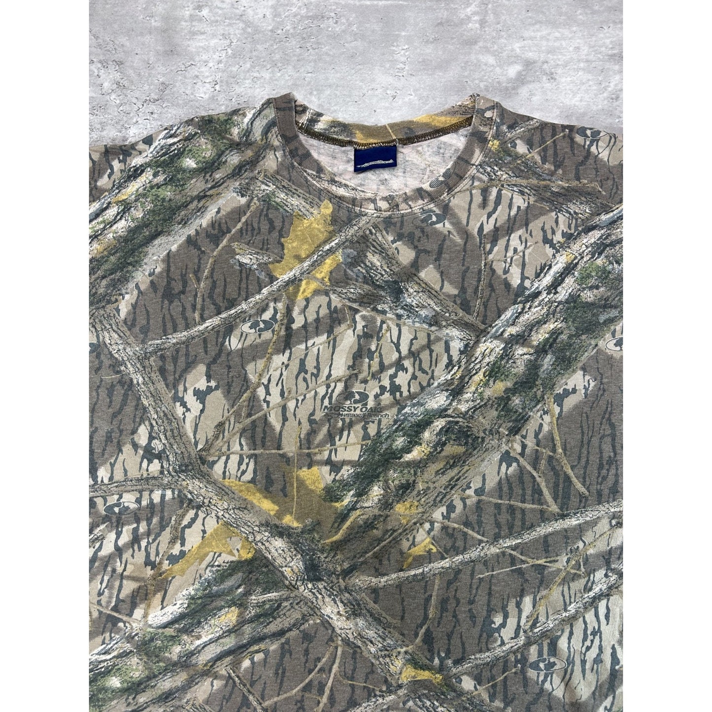Vintage 90s Mossy Oak Shadow Branch Tree Camo Hunting T-Shirt Size 3XL