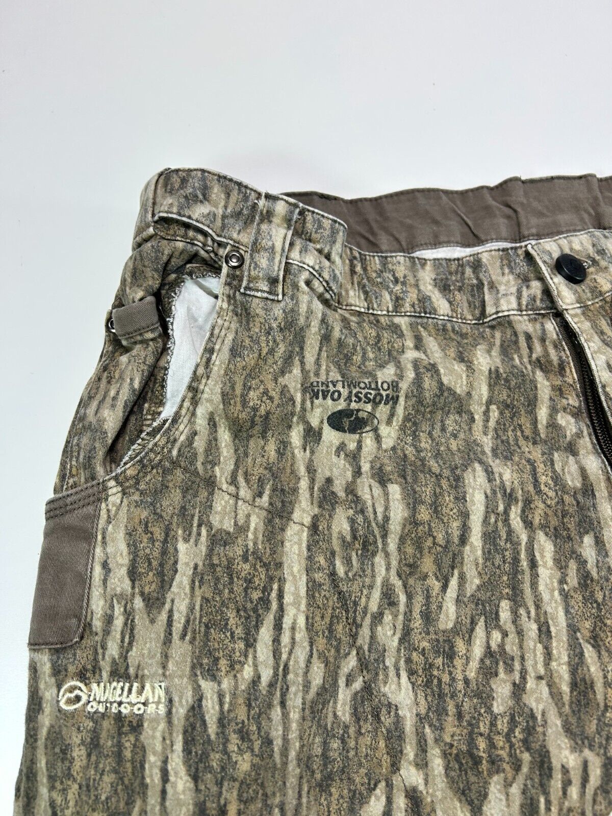 Vintage 90s Magellan Outdoors Mossy Oak Bottom Land Camo Hunting Pants Size 39W