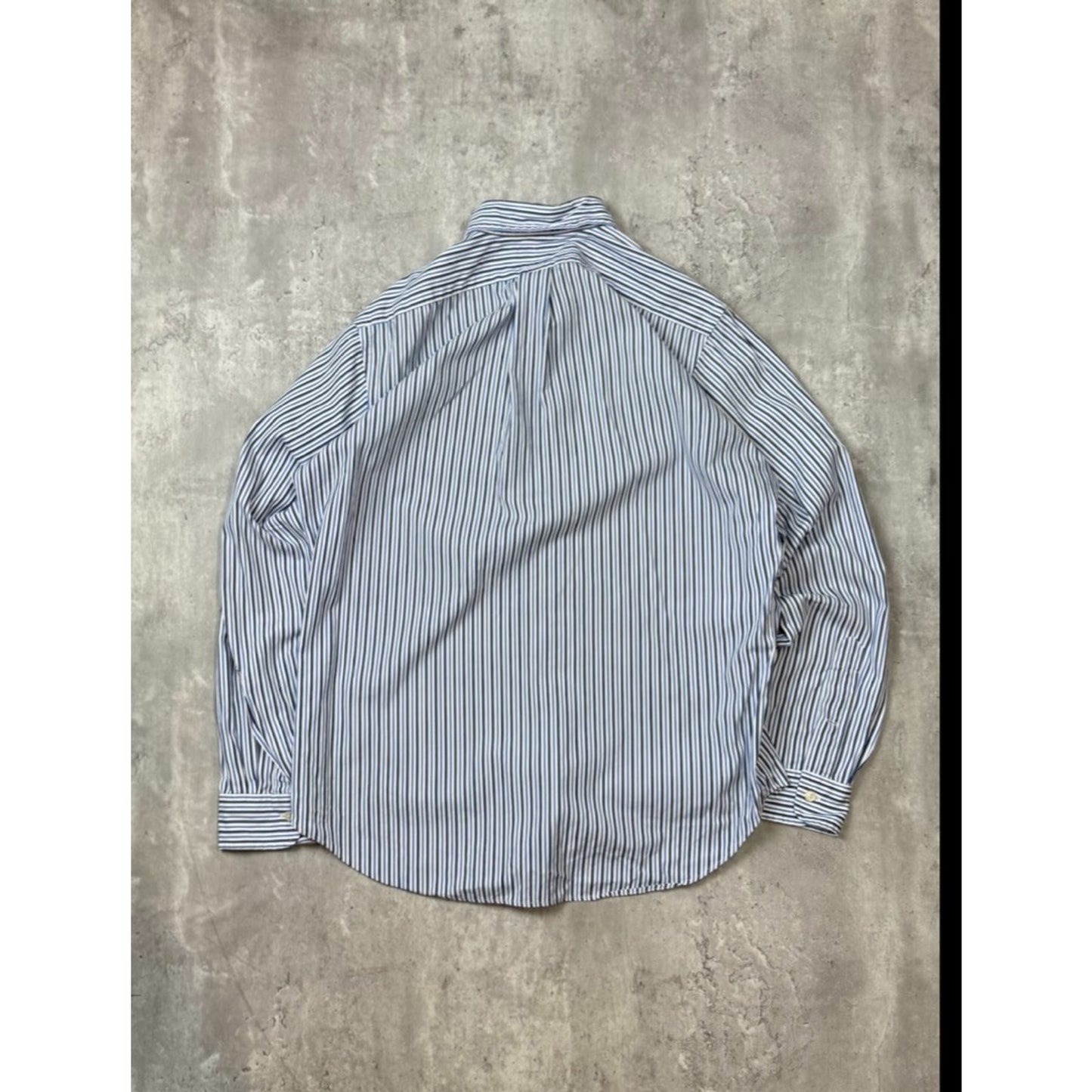 Vintage Polo Ralph Lauren Striped Long Sleeve Button Up Shirt Size Medium