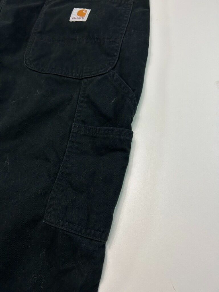 Vintage Carhartt Relaxed Fit Canvas Workwear Carpenter Pants Size 40W Black
