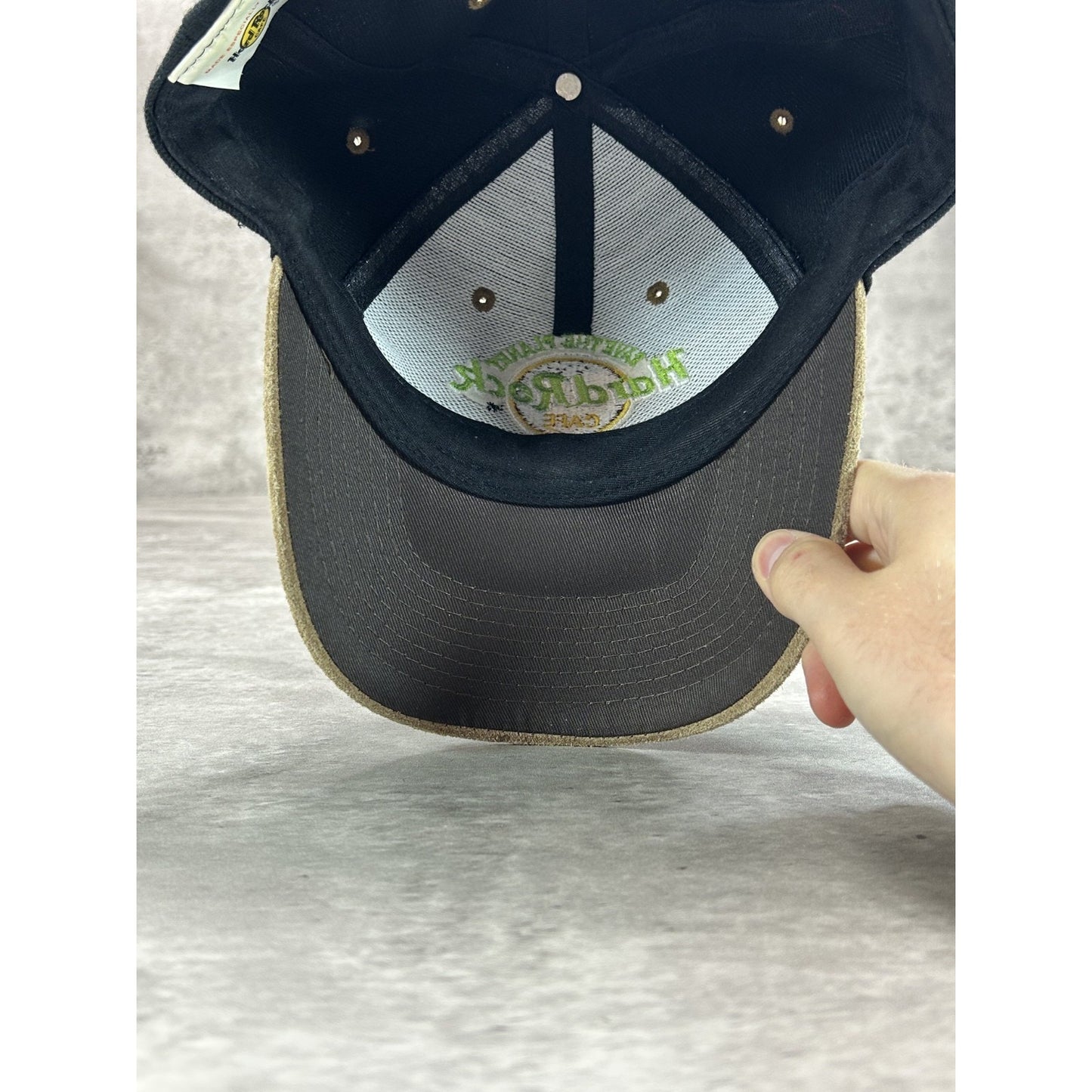 Vintage 90s Hard Rock Cafe Seoul Embroidered Logo Destination Snapback Hat OSFA
