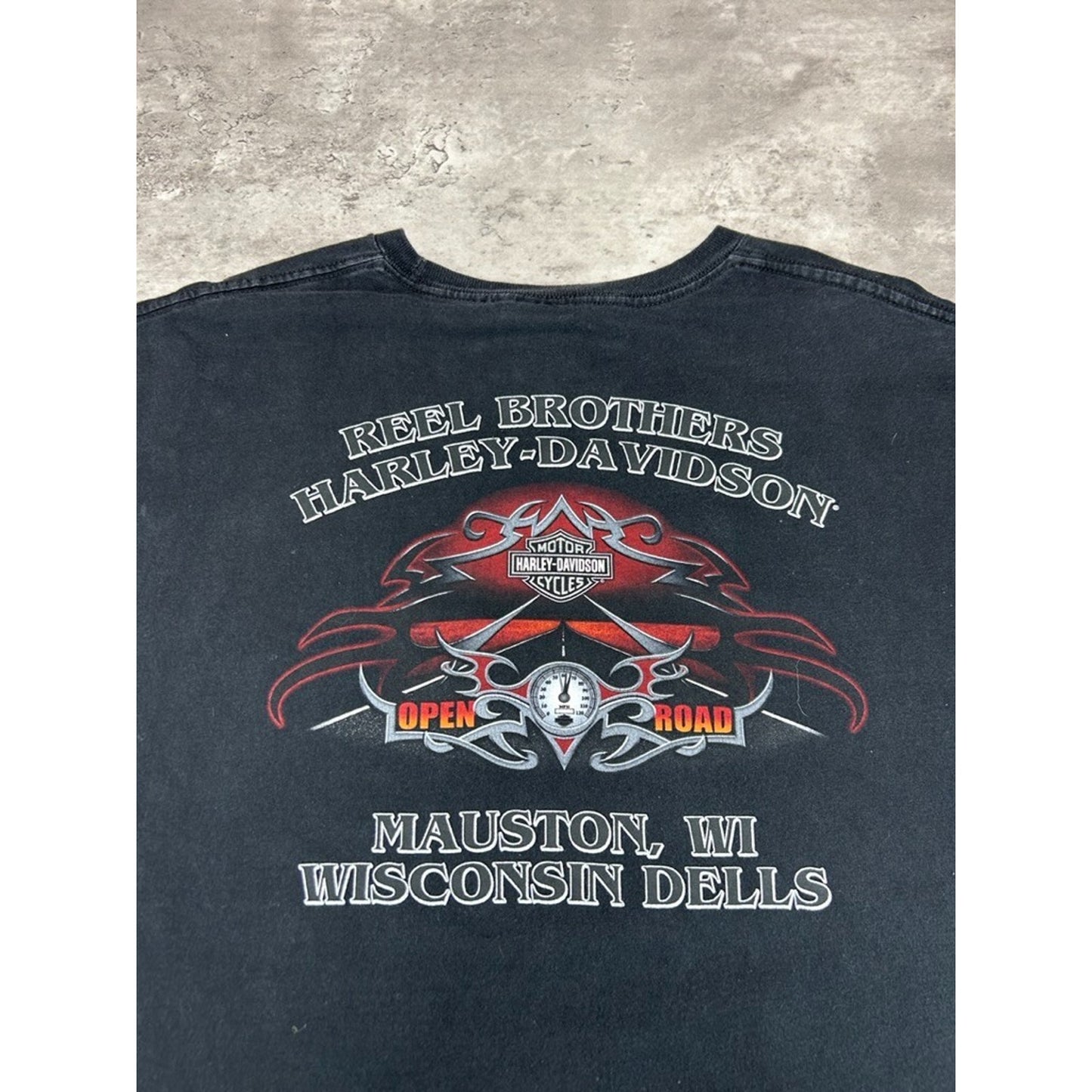 Harley Davidson Motorcycles Flaming Bald Eagle Graphic T-Shirt Size XXXL Black