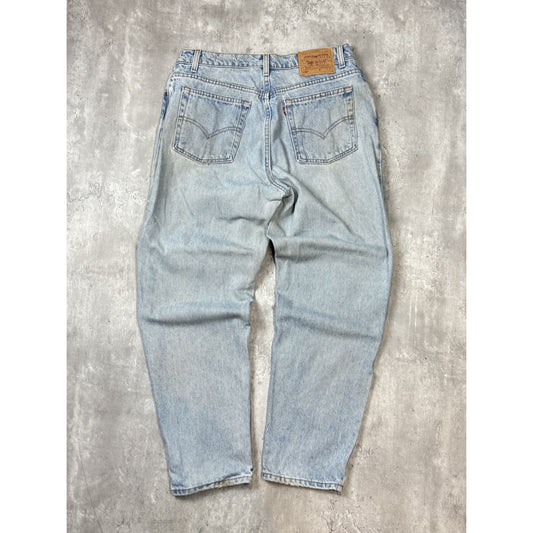 Vintage Womens 90s Levis Red Tab 550 Light Wash Denim Pants Size 34 Blue