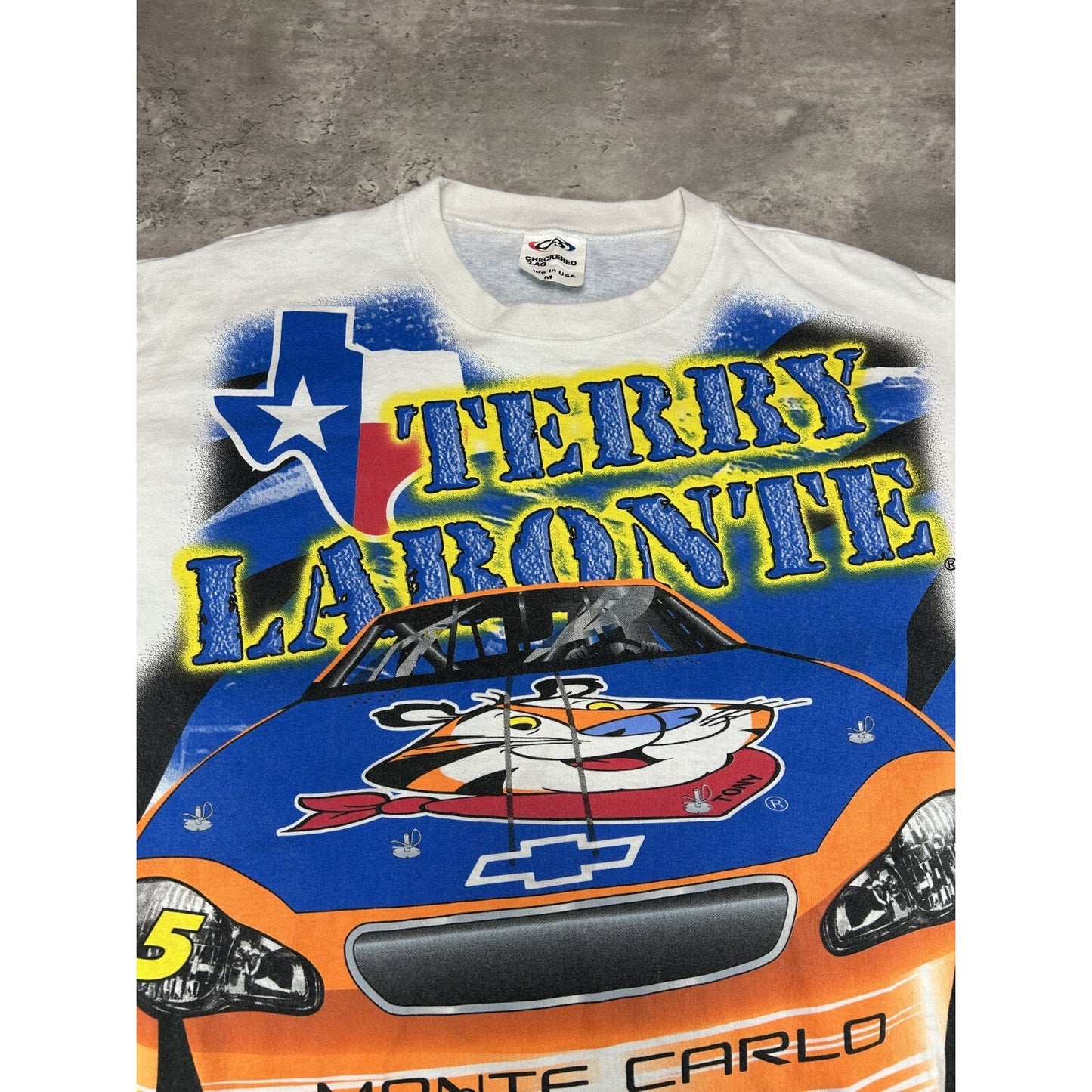 Vintage 2001 Terry Labonte #5 Kellogs Racing Nascar All Over Print T-Shirt Sz M