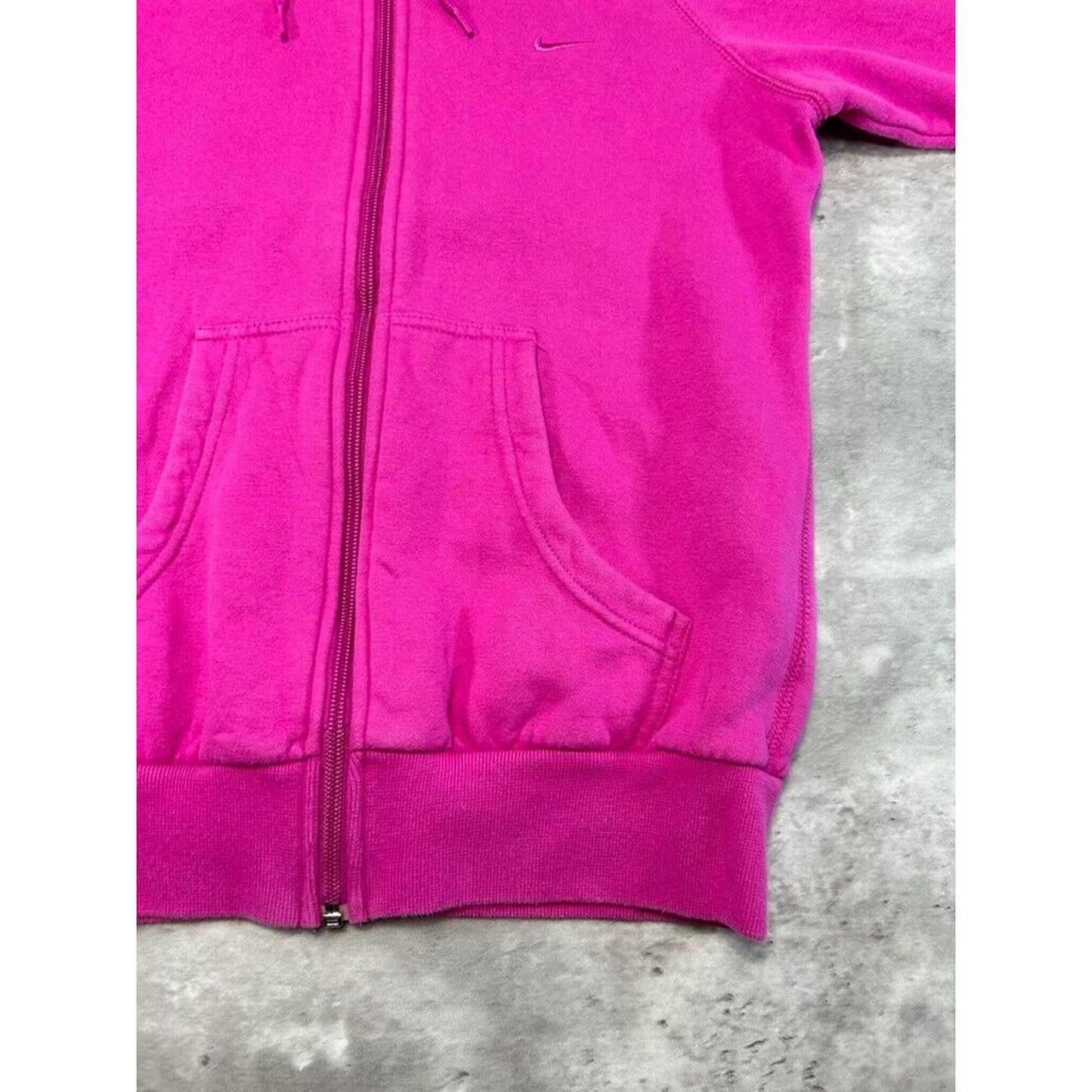Vintage Womens Nike Tonal Embroidered Swoosh Full Zip Hooded Sweatshirt Size Small
