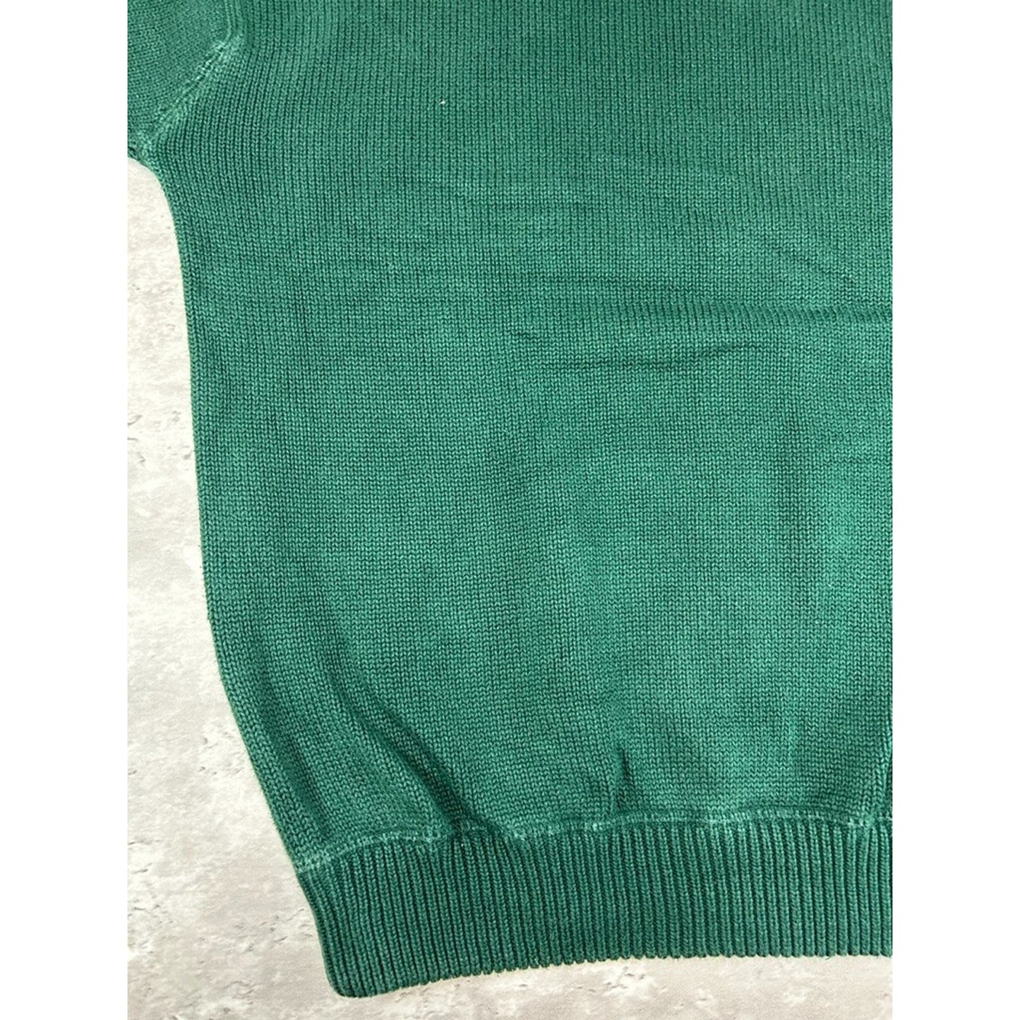 Vintage Tommy Hilfiger Embroidered Crest Pullover Sweater Size Large Green