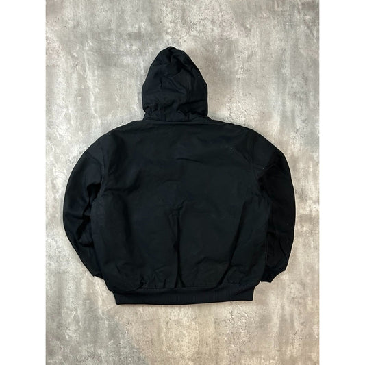 Vintage Carhartt Insulated Canvas Workwear Full Zip Active Hooded Jacket Sz 2XL