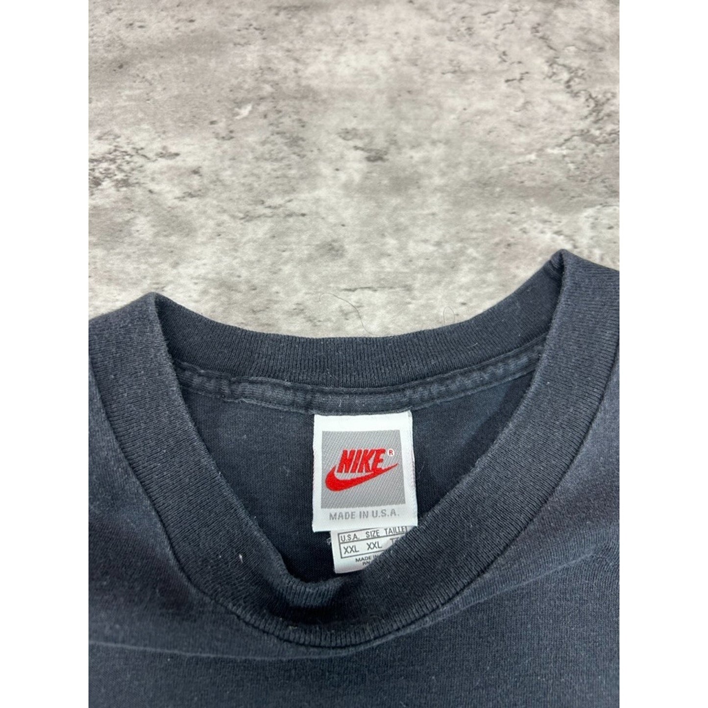 Vintage 80s/90s Nike Air Abstract Print Spellout T-Shirt Size XXL Black