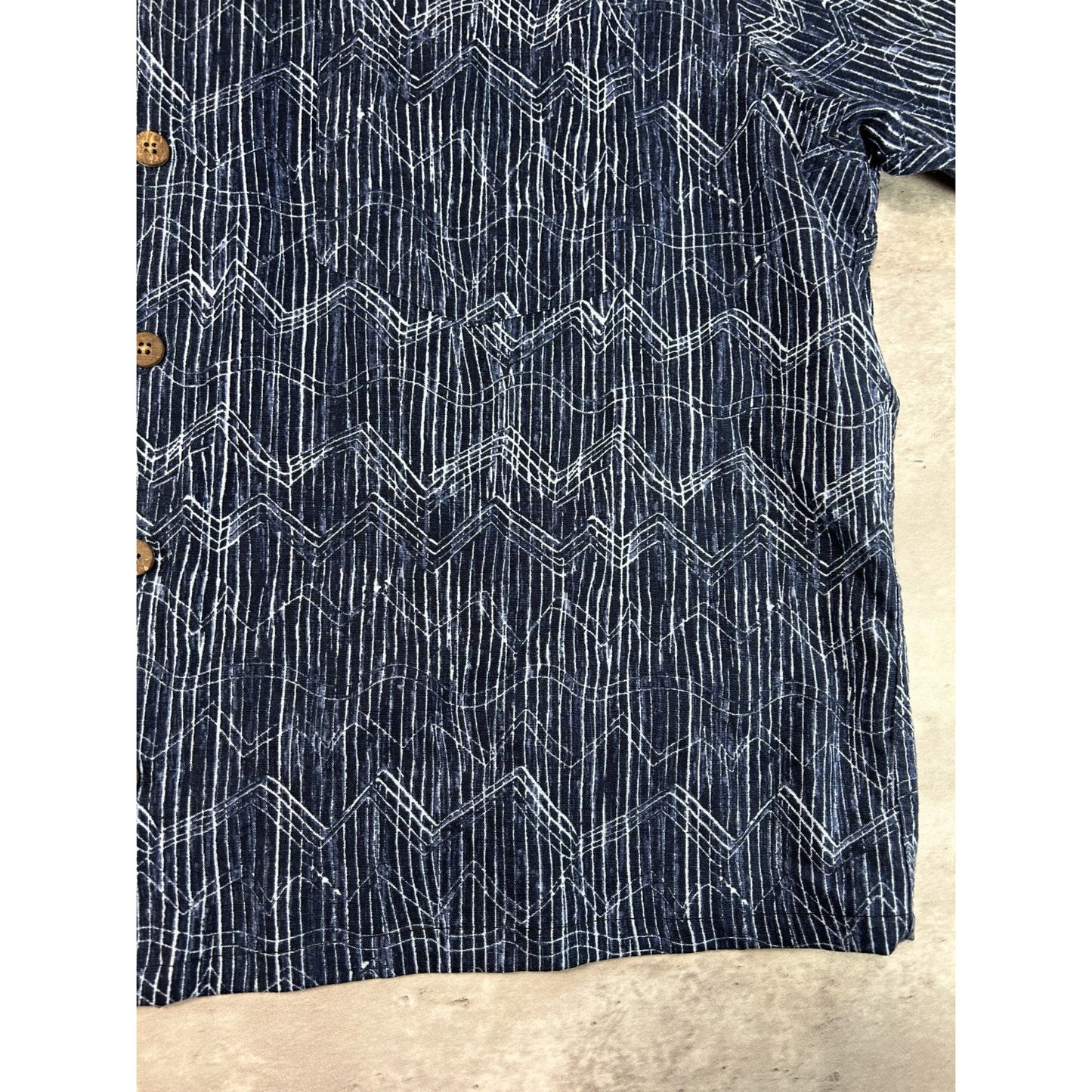 Vintage 90s St Johns Bay Abstract Print Reworked Cropped Button Up Shirt Large