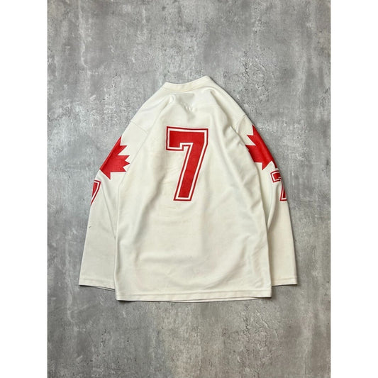 Vintage 1976 #7 Canada Cup Hockey Jersey Size Medium White