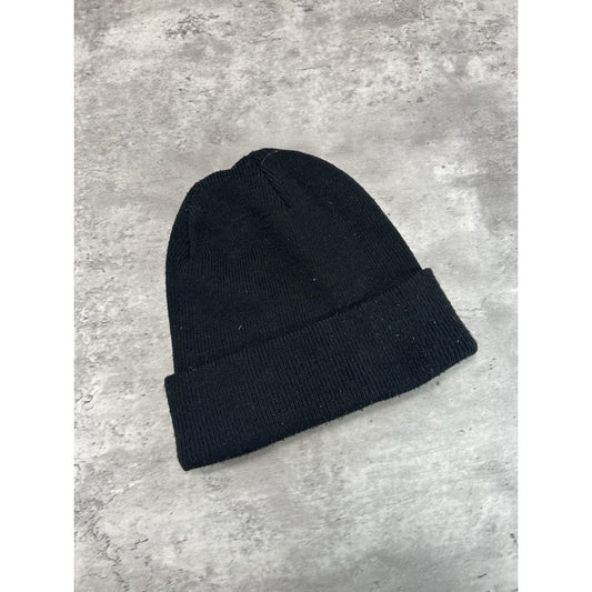 Vintage Carhartt Embroidered Patch Workwear Beanie Hat OSFA Black