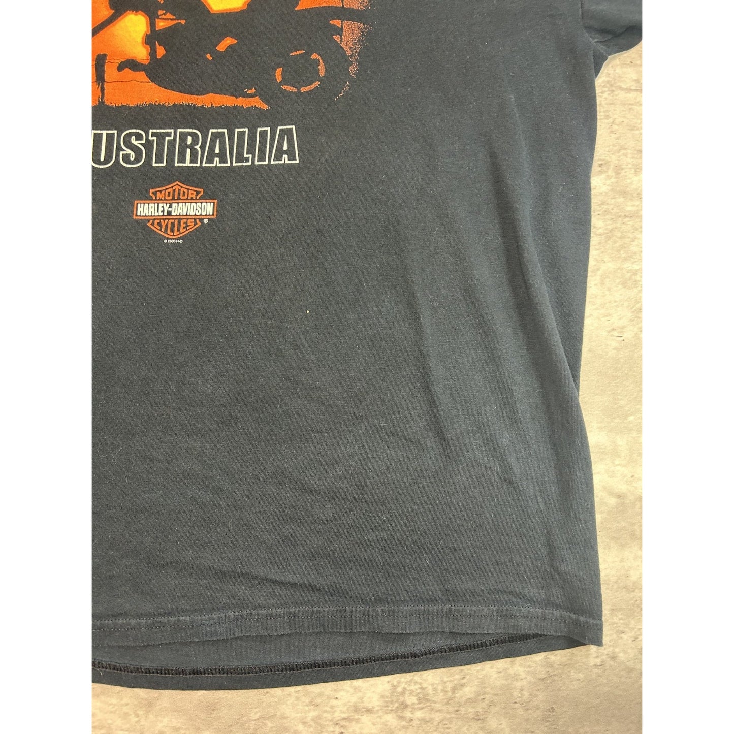 Vintage Harley Davidson Australia Kangaroo Sunset Graphic T-Shirt Size 2XL