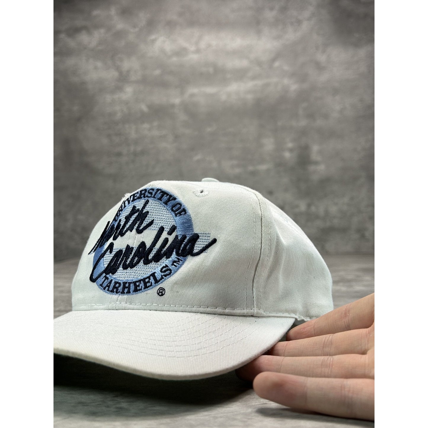 Vintage 90s North Carolina NCAA Embroidered Spellout Snapback Hat OSFA