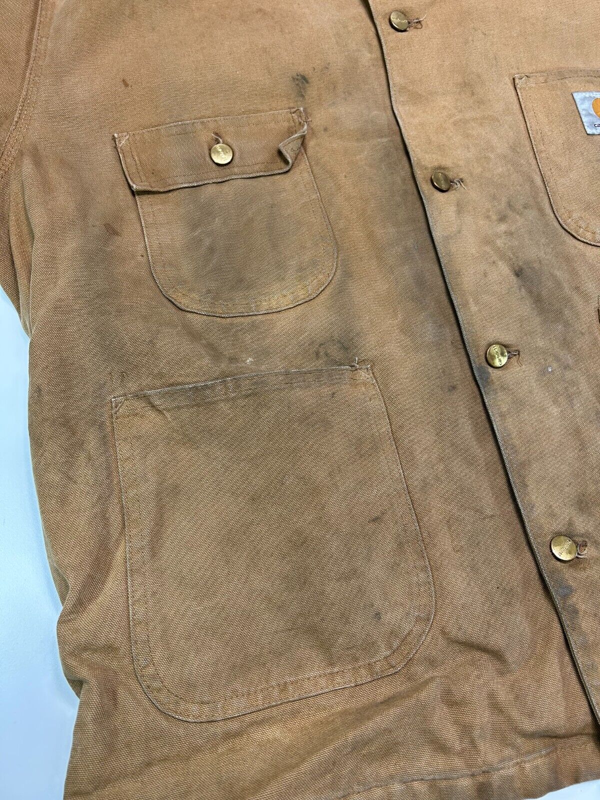 Vintage 80s/90s Carhartt Quilted Lined Canvas Workwear Chore Jacket Size XL