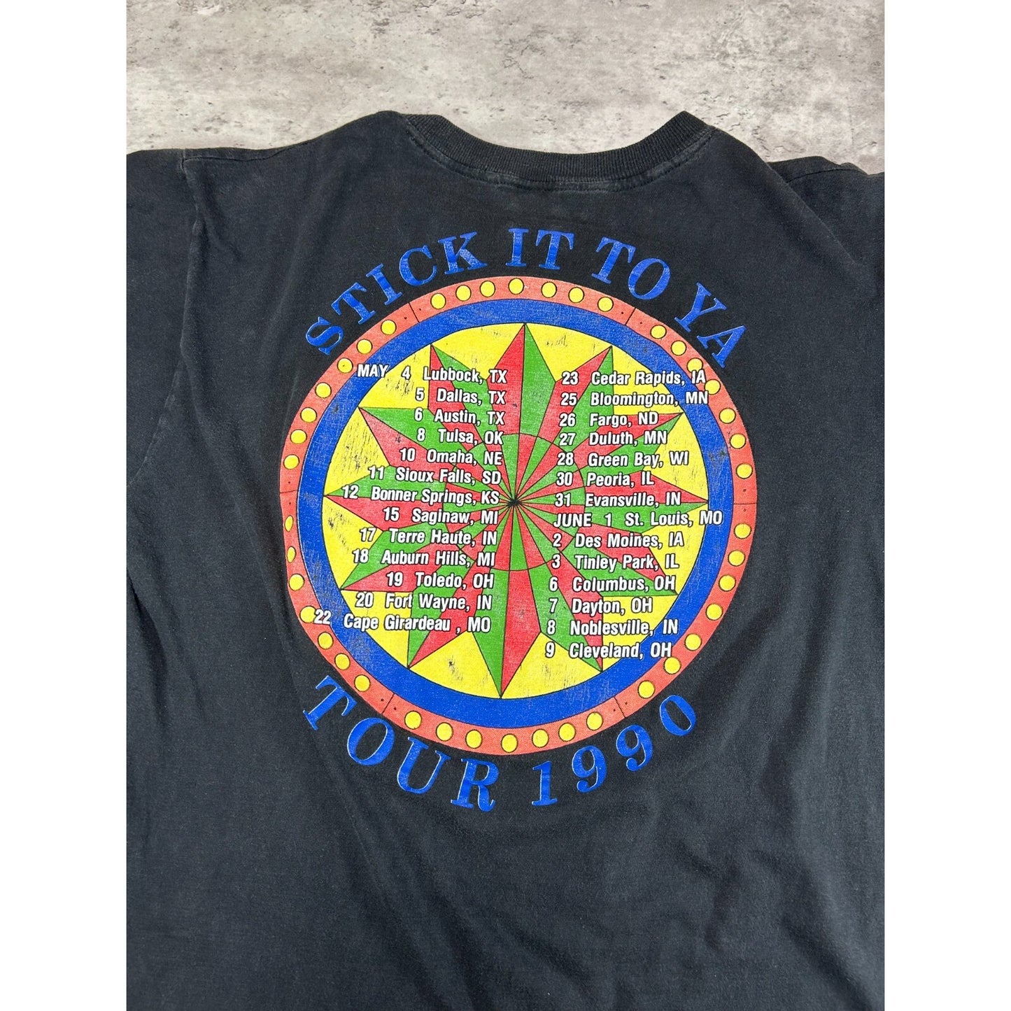 Vintage 1990 Slaughter Stick It To Ya Tour Rock Music Band T-Shirt Size Large