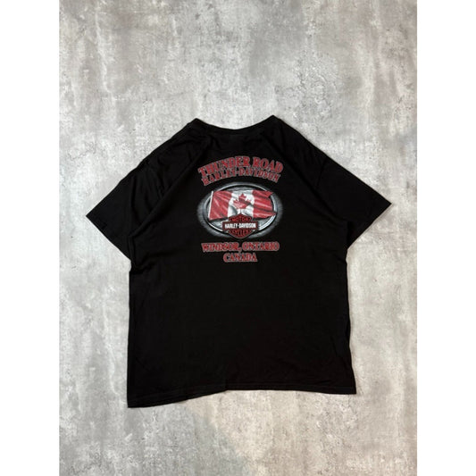 Vintage Harley Davidson Motorcycles Canada Beaver Graphic T-Shirt Size XL