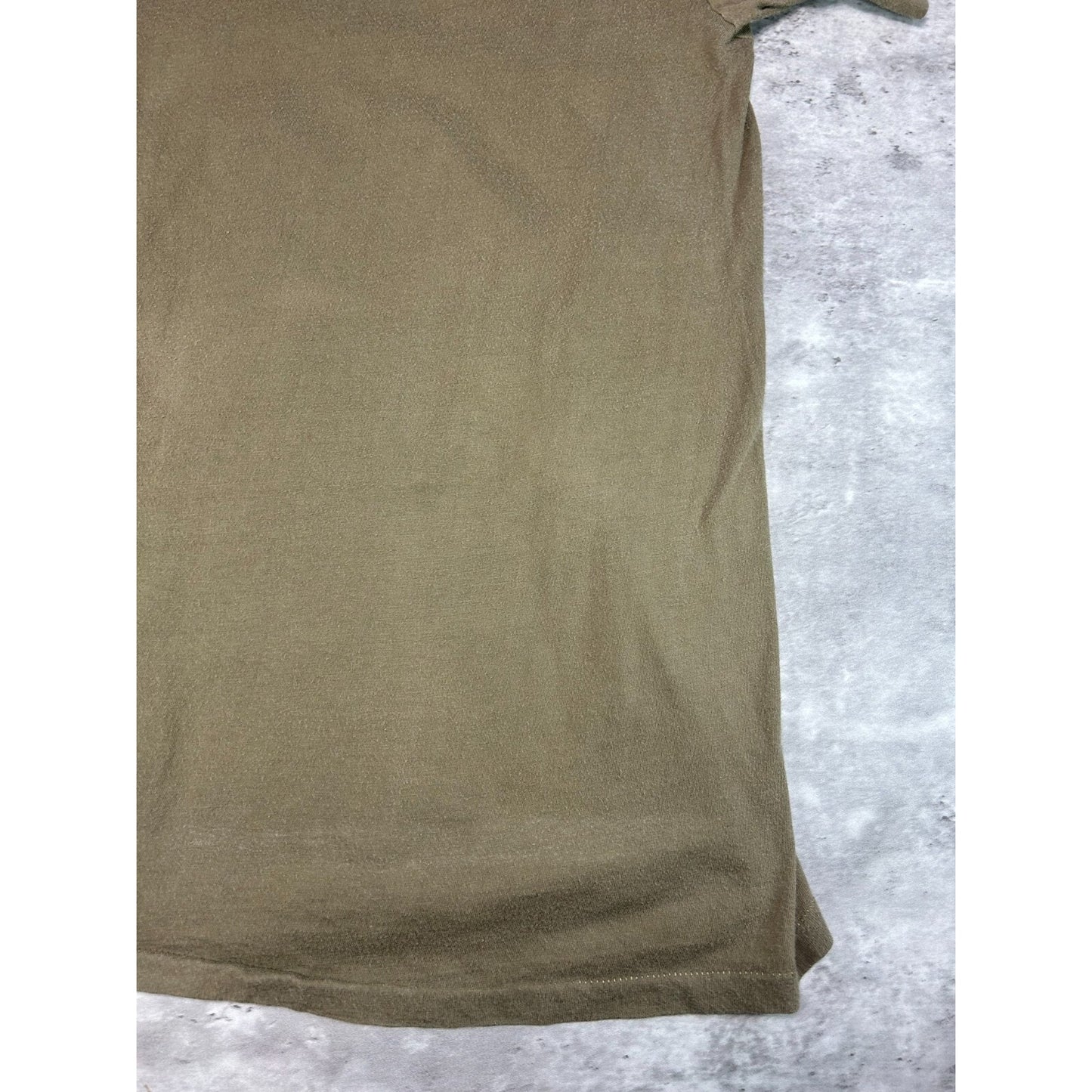 Vintage 1980s Single Stitch Earth Tone Blank T-Shirt Size Small Beige
