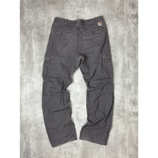 Carhartt Force Ripstop Canvas Workwear Cargo Pants Size 37 Gray