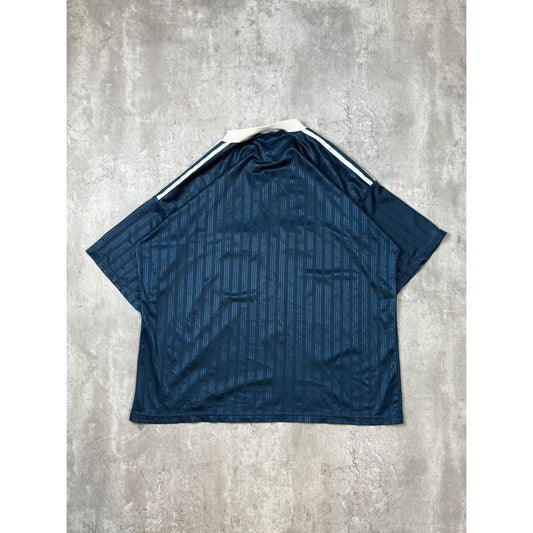 Vintage 90s Adidas Graphic Trefoil Two Tone Soccer Jersey Size XL Blue