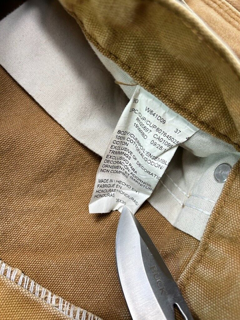 Vintage Dickies Canvas Work Wear Carpenter Pants Size 36W Beige