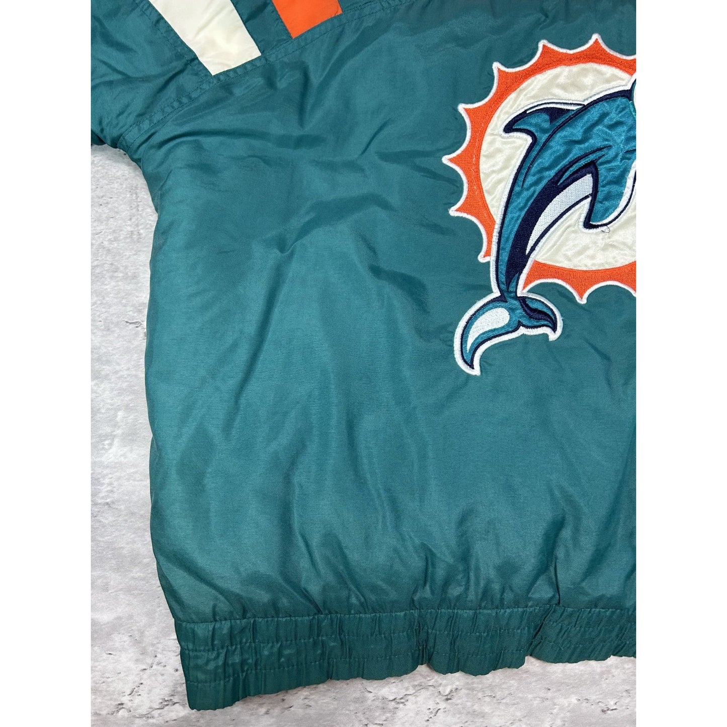 Vintage 90s Miami Dolphins NFL Insulated Full Zip Jacket Size Medium