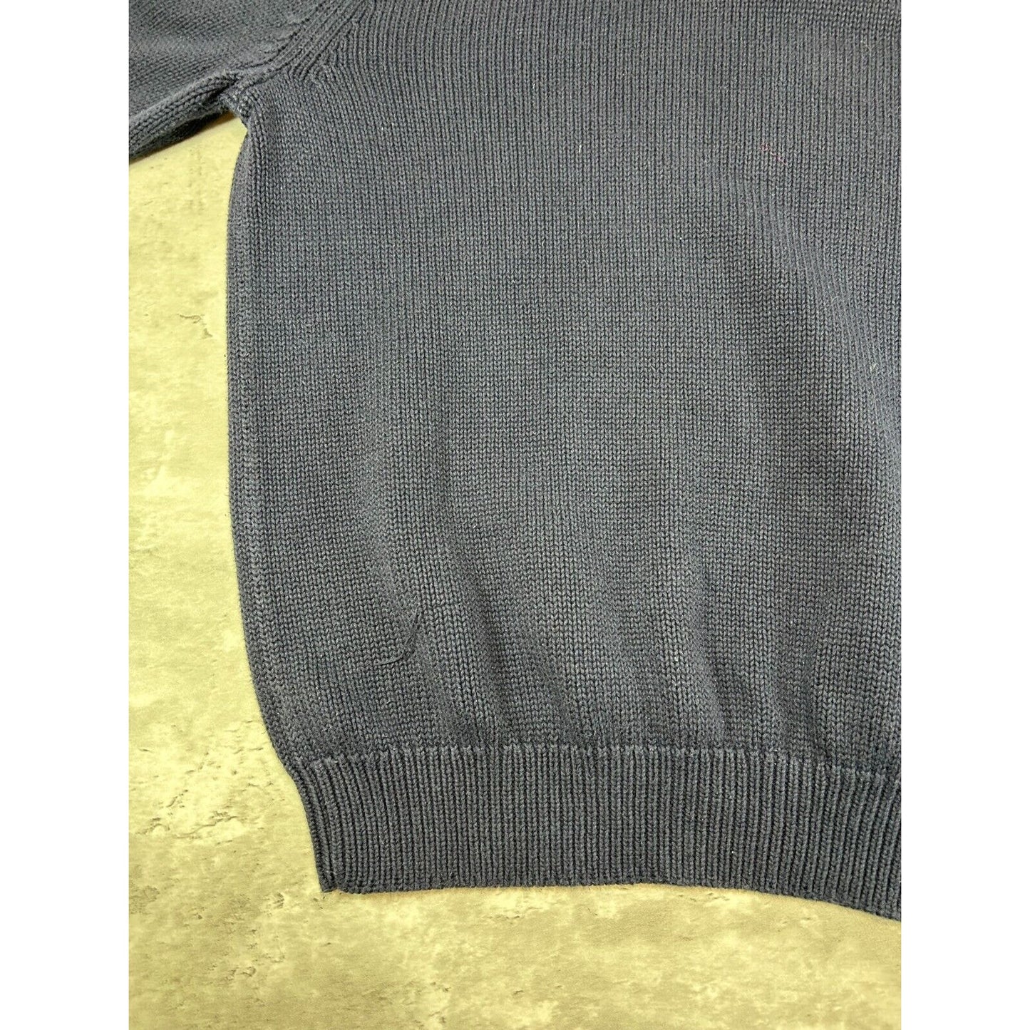 Vintage Chaps Ralph Lauren Embroidered Crest 1/4 Zip Knit Sweater Size XXL