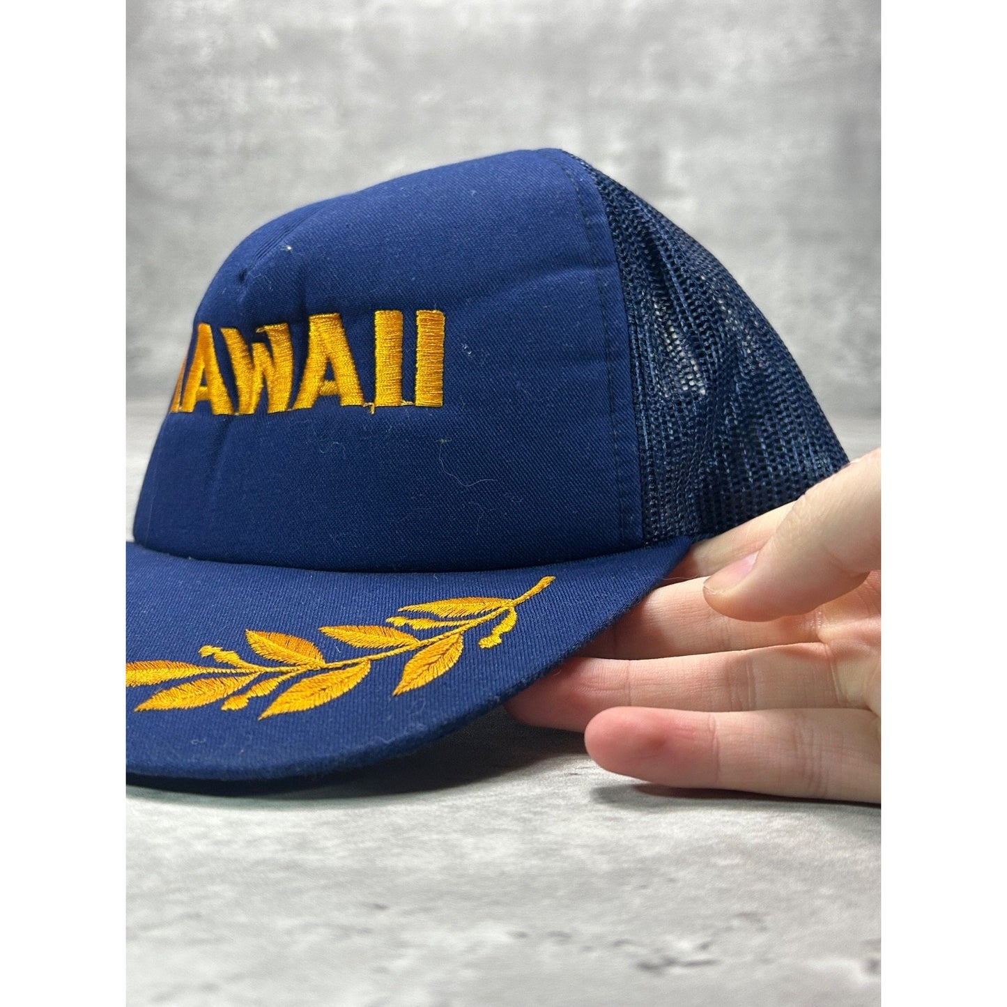 Vintage Hawaii Embroidered Scrambled Eggs Destination Trucker Hat OSFA