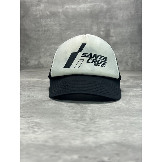 Vintage 90s Santa Cruz Bicycles Graphic Spellout Trucker Snapback Hat OSFA
