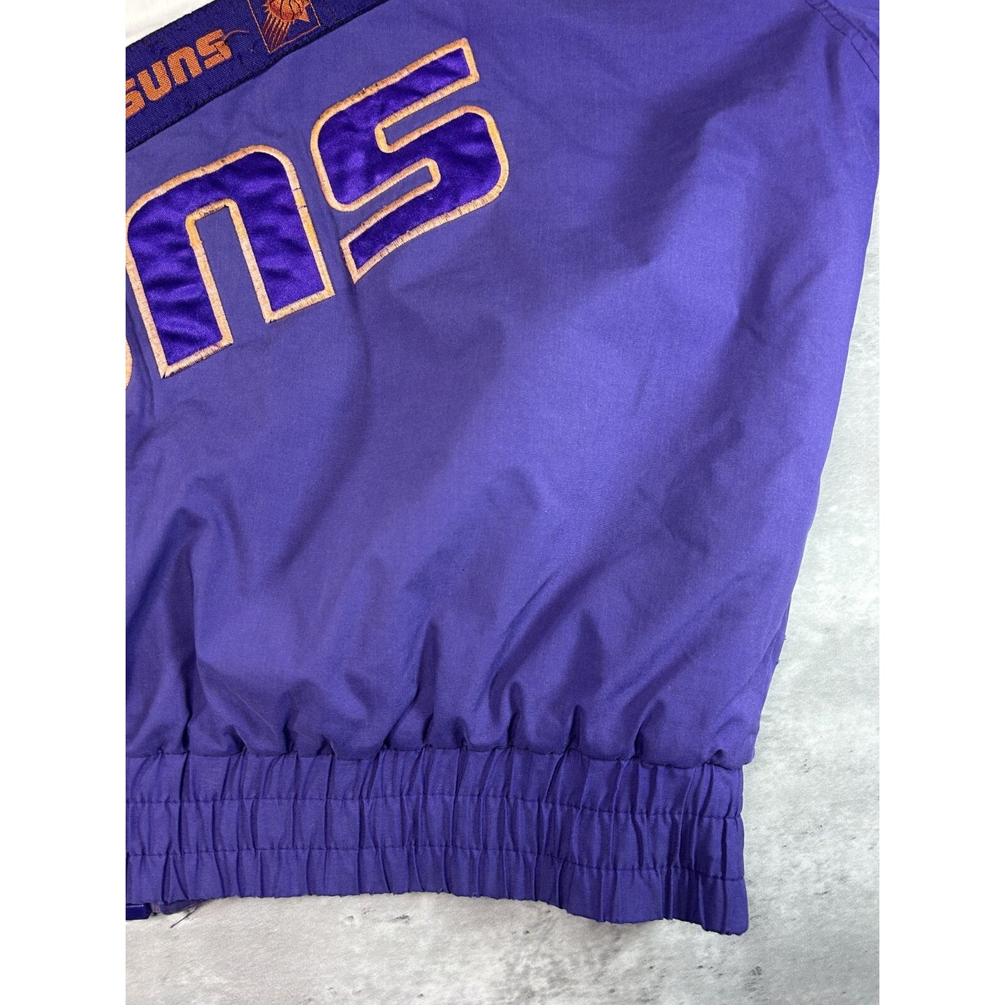 Vintage 90s Phoenix Suns NBA Embroidered Full Zip Nylon Jacket Size Large