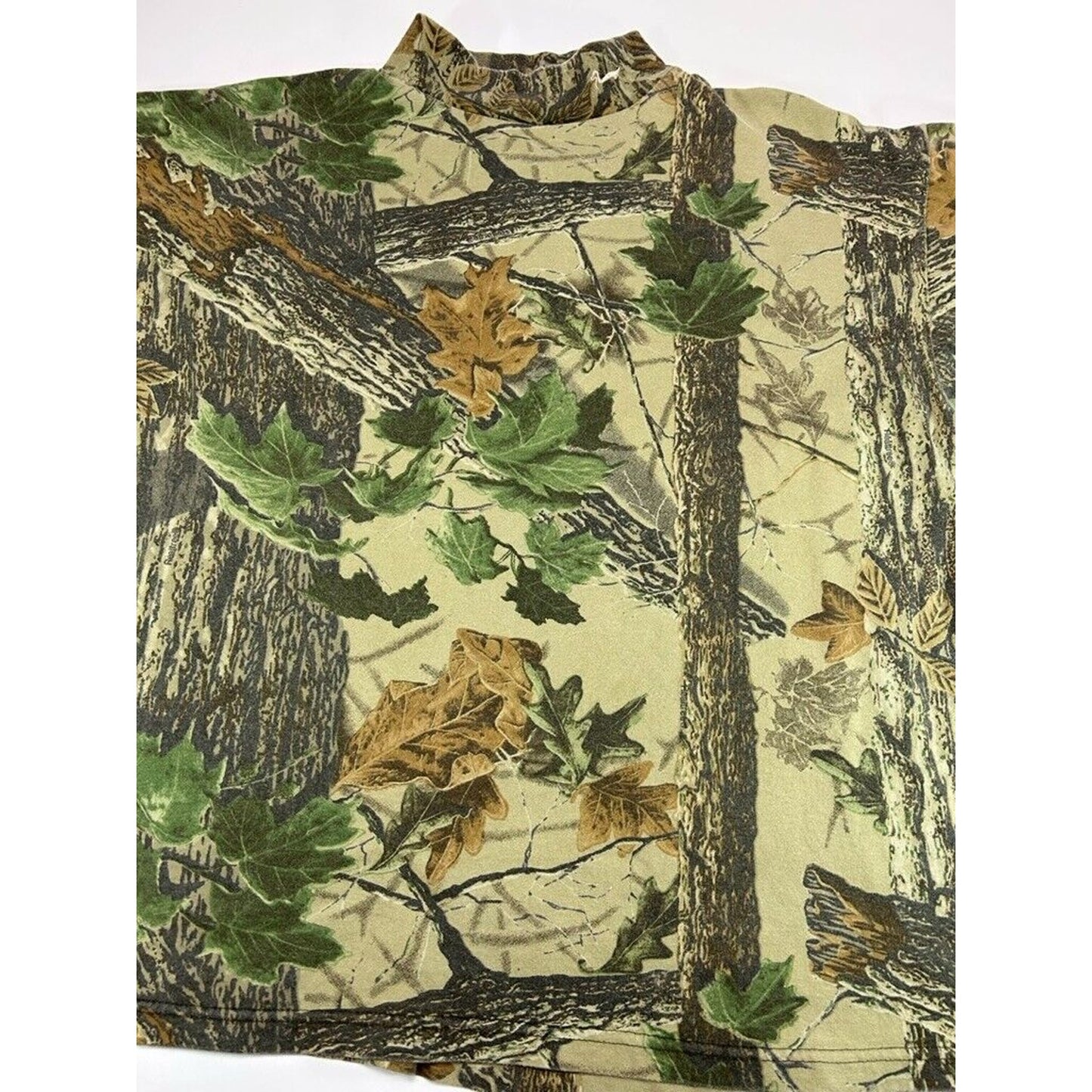 Vintage Duxbac Realtree Camo Long Sleeve Mock Neck Hunting T-Shirt Size XL