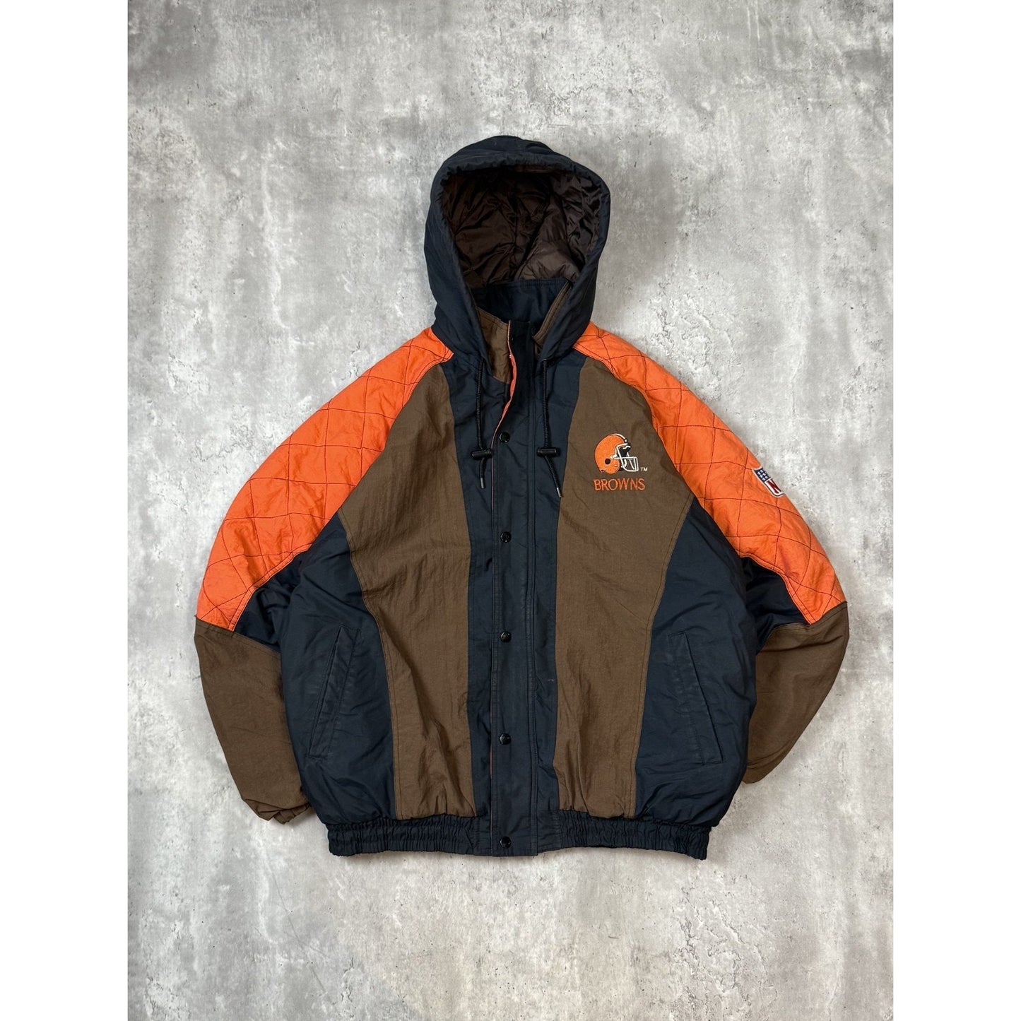 Vintage 90s Cleveland Browns NFL Embroidered Full Zip Starter Jacket Size Large