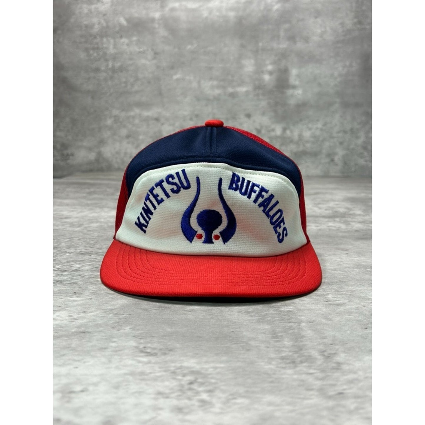 Vintage 80s/90s Kintetsu Buffaloes NPB Embroidered Spellout Strapback Hat OSFA