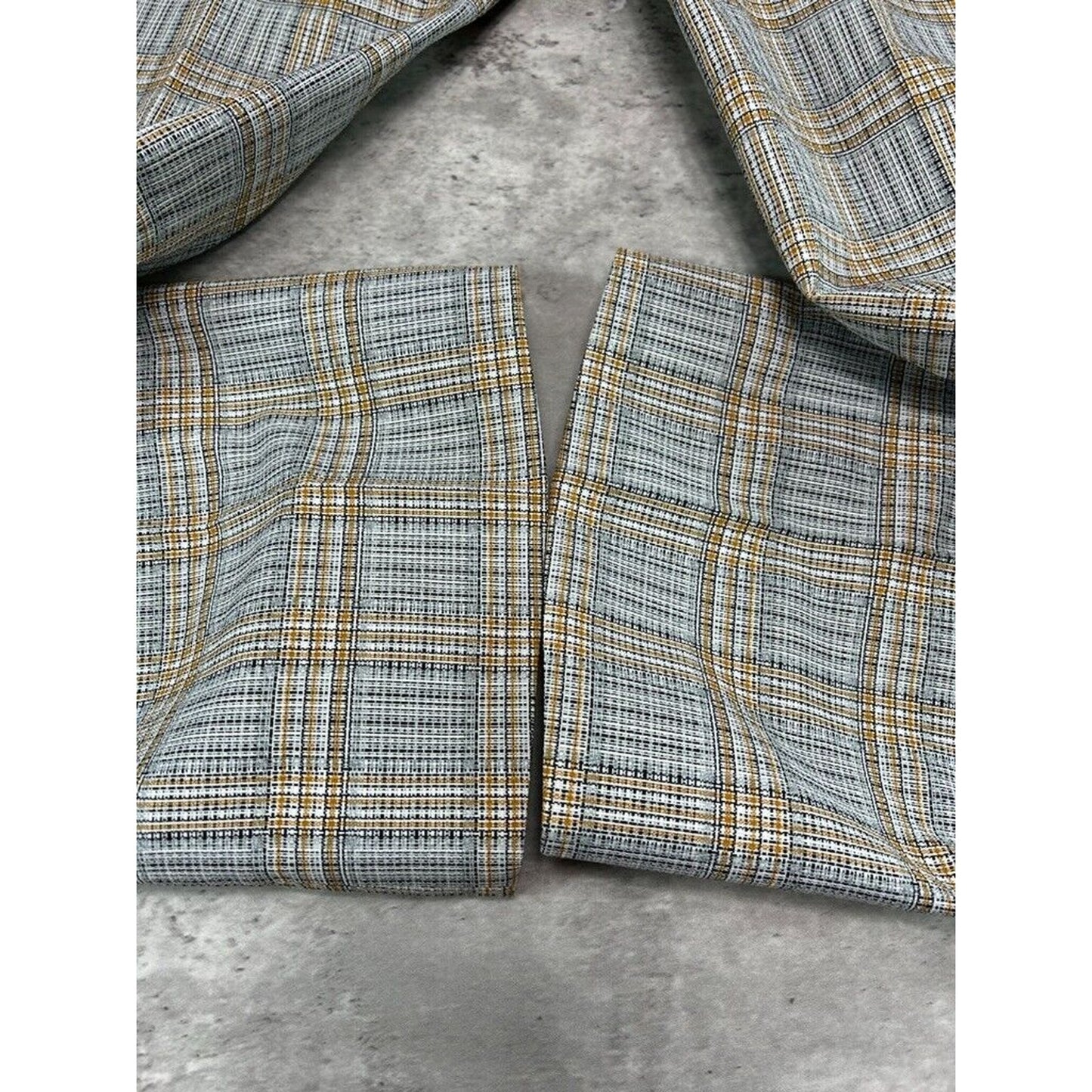 Vintage 1970s Sears Checkered Plaid Print Trouser Slack Pants Size 35