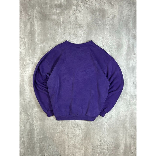 Vintage 90s Minnesota Vikings NFL Helmet Graphic Football Sweatshirt Size XL