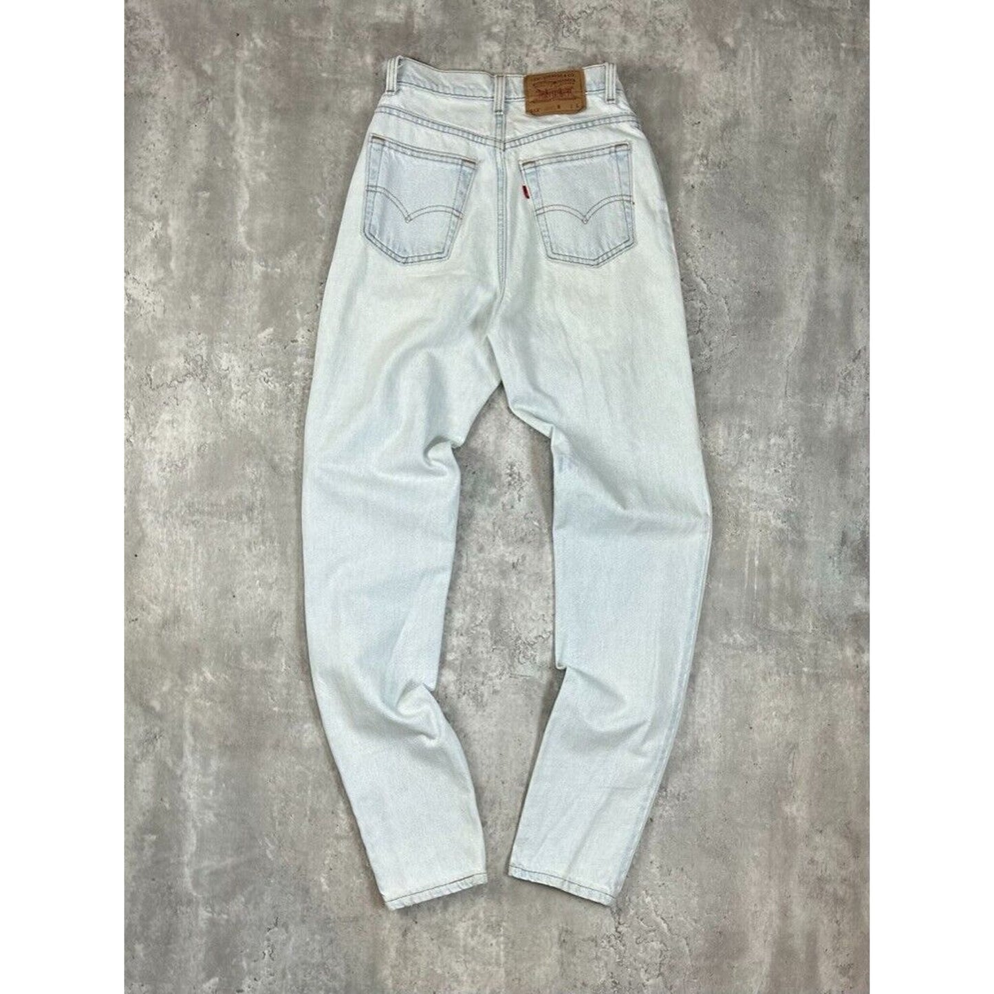 Vintage 90s Levis 512 Red Tab Slim Fit Light Wash Denim Pants Size 26 Blue