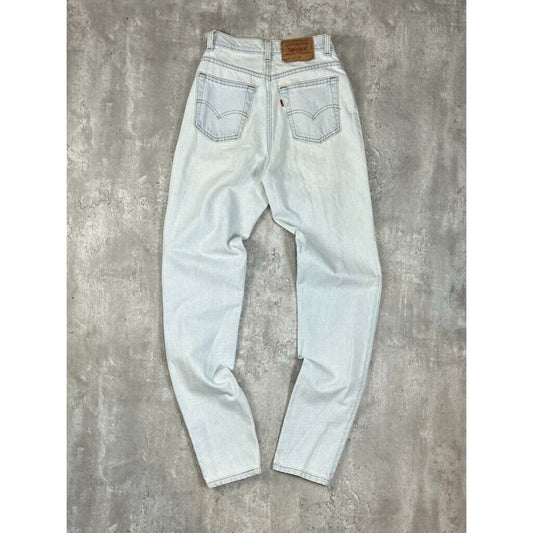 Vintage 90s Levis 512 Red Tab Slim Fit Light Wash Denim Pants Size 26 Blue